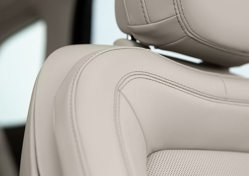 Fine craftsmanship is shown through a detailed image of front-seat stitching. | Cogswell Lincoln in Russellville AR